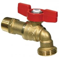 B&K B & K ProLine Forged Brass 3/4 In. MIP X 3/4 In. Male Hose Thread Ball Hose Bibb